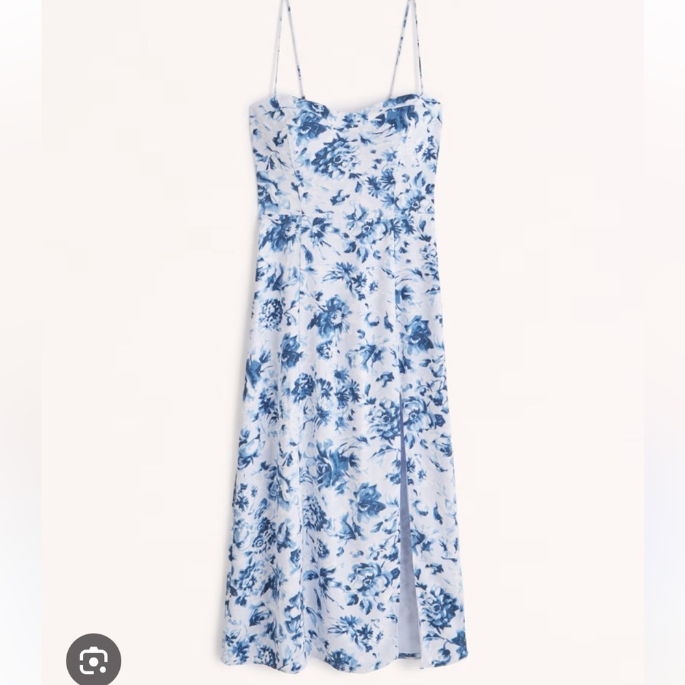 Abercrombie & Fitch Blue Floral Midi Dress